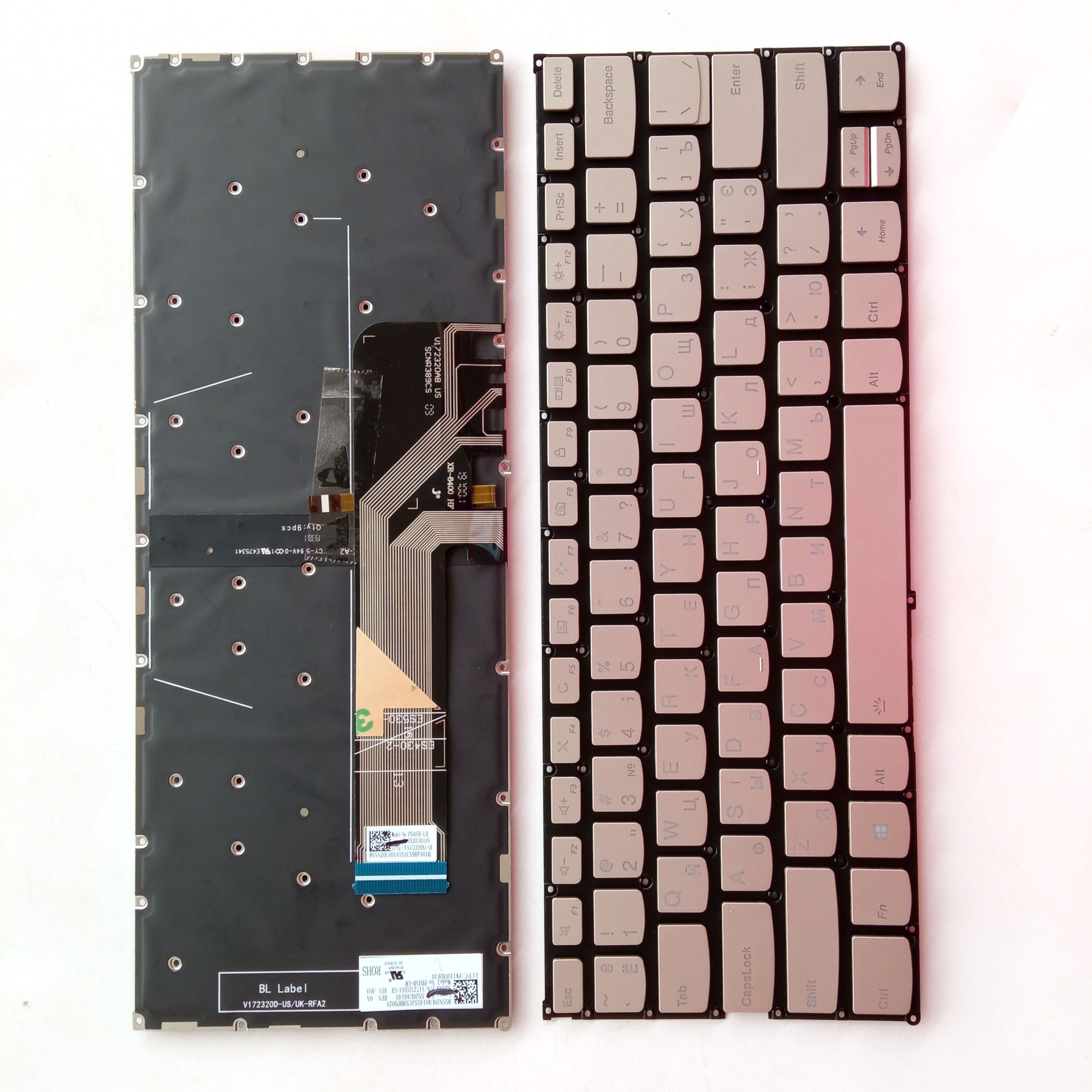 Picture of New Replacement Laptop Keyboard For LENOVO YOGA530-14 Gold Backlit RU Layout